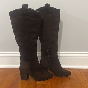 Chocolate brown high boots